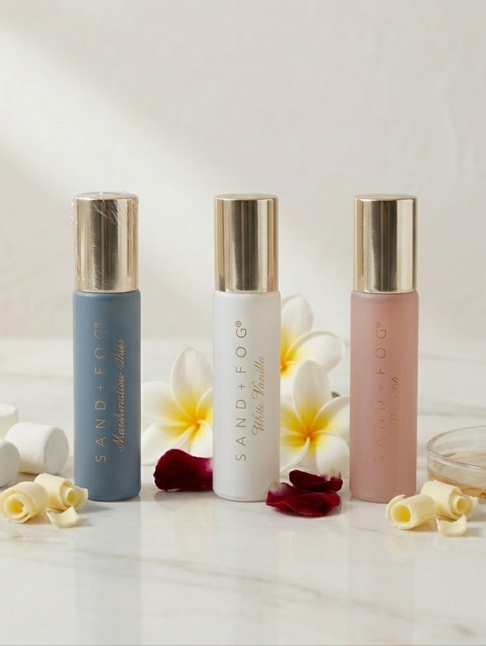 Sand + Fog Fragrance Body Oils, Set Of 3-10 ml Rollerballs (New)